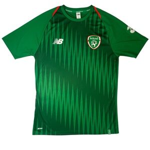 IRELAND New Balance 2018 2019 Eire Soccer Jersey Shirt Green NB dry Small